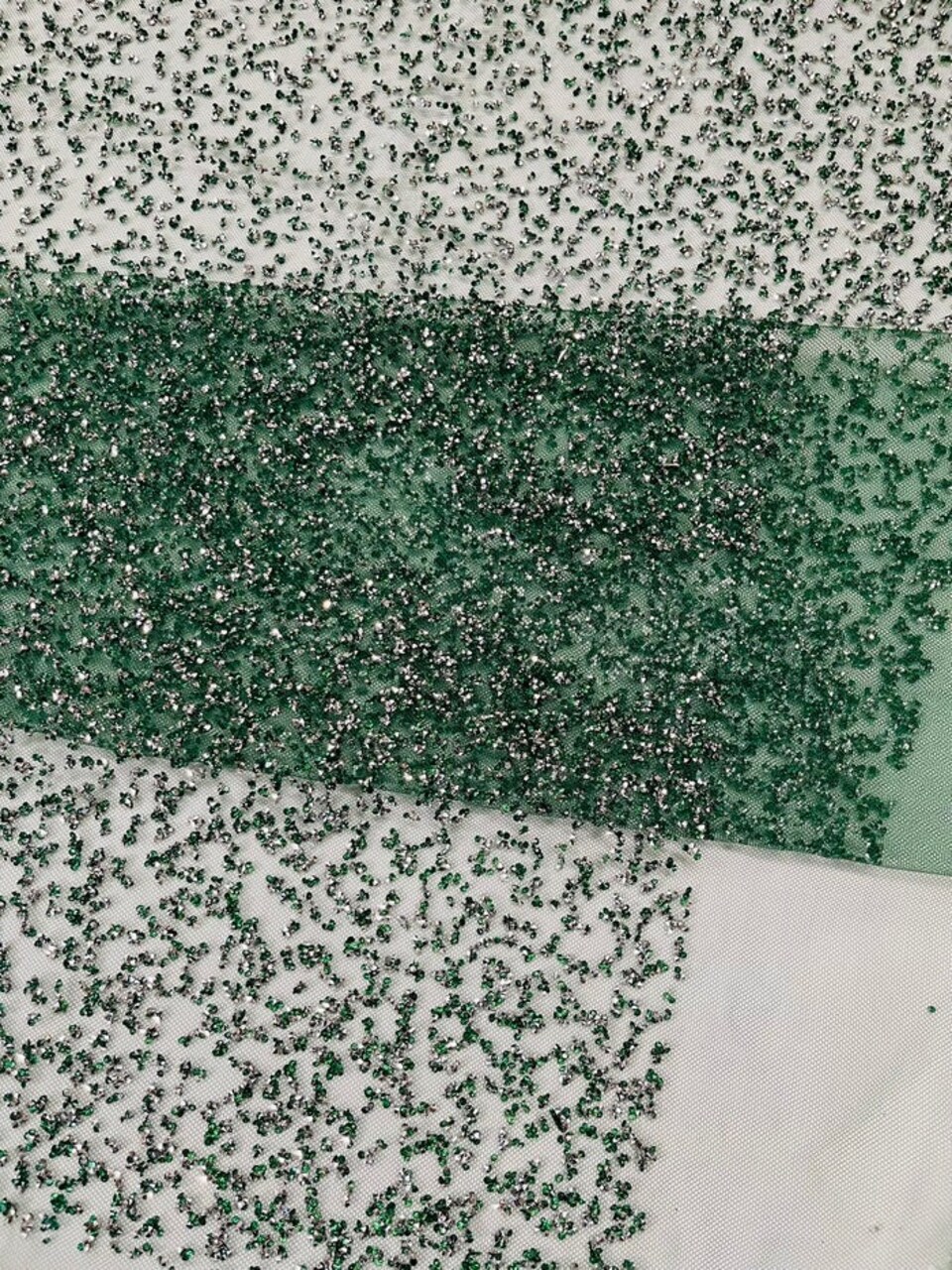 1 Yard Glitter Rhinestone Mesh Fabric Sparkly Sheer Material for Costumes, Gowns & Decor